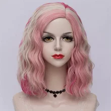 19 Цвета Косплэй салон в стиле «лолита»; большие размеры 35-cm Смешанные мульти-Цвет эффектом деграде(переход от темного к радужной расцветки для милой фотосъемки детей в стиле Хеллоуин вечерние синтетический парик для студенческой вечеринки