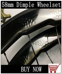 Full Carbon 58mm+80mm 700C Road clincer dimple carbon wheels,clincher bike wheel, bicicleta wheelset