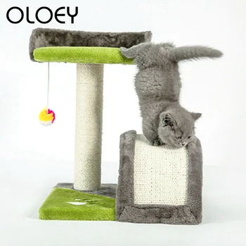 

Domestic Delivery Cat Climbing Frame Jumping with Ladder Toy Kitten Wood Climbing Tree Protecting Furniture Scratching Post
