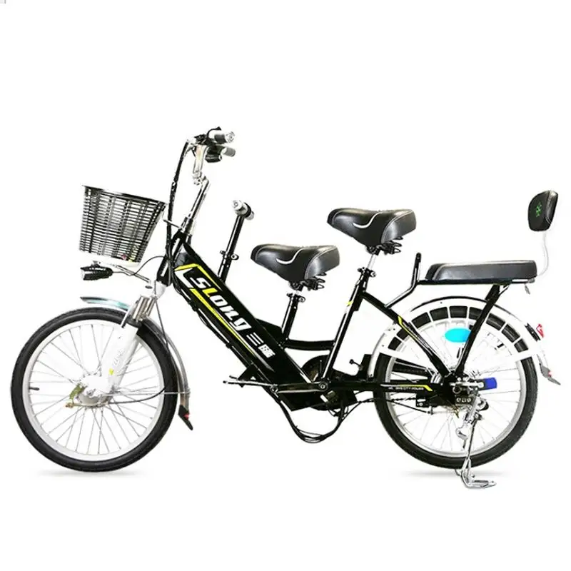 Электрический скутер 48 в 240 Вт два колеса электрические велосипеды 20 дюймов Assistent power Электрический скутер для взрослых с двумя сиденьями