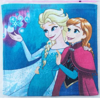 

Disney cartoon frozen princess foreign trade cartoon cotton cut flannel face towel boy girl towel 30x30cm