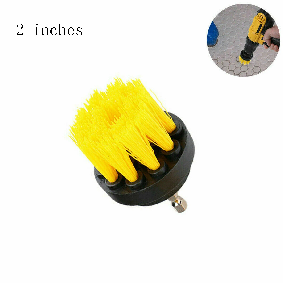 2 Inch Круглое электрическое щетинное сверло для очистки щеток Ванна роторный набор инструментов для уборки - Цвет: 2 Inch