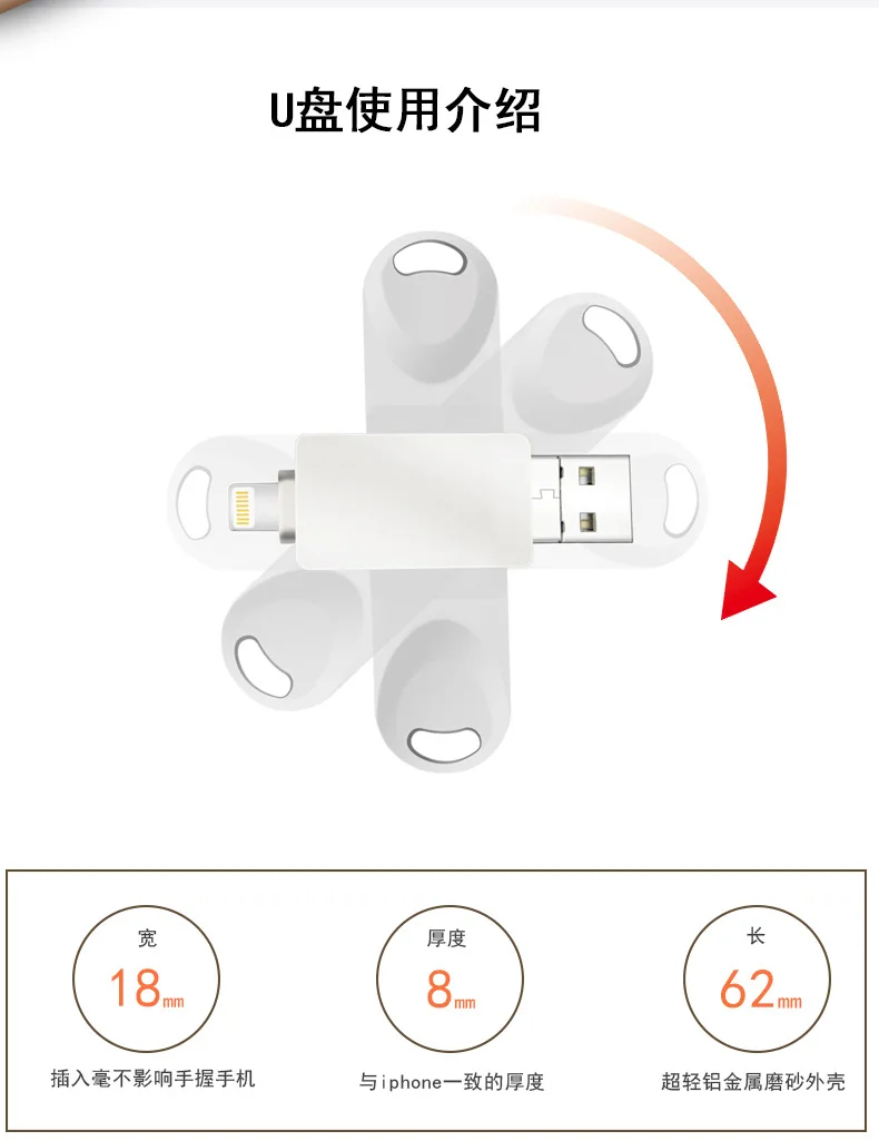 OTG адаптер USB флэш-накопитель для Lightning Micro USB для Iphone Ipad Android устройств USB 3,0 устройства флешки 8G 16G 32G 64G 128G