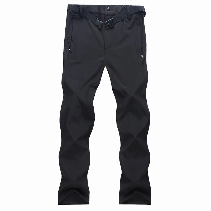 

Autumn And Winter Windshield Anti-Spillage Inner Fleece Trousers Soft Pants Solid Color Fishing Pants Manufacturers Customizable