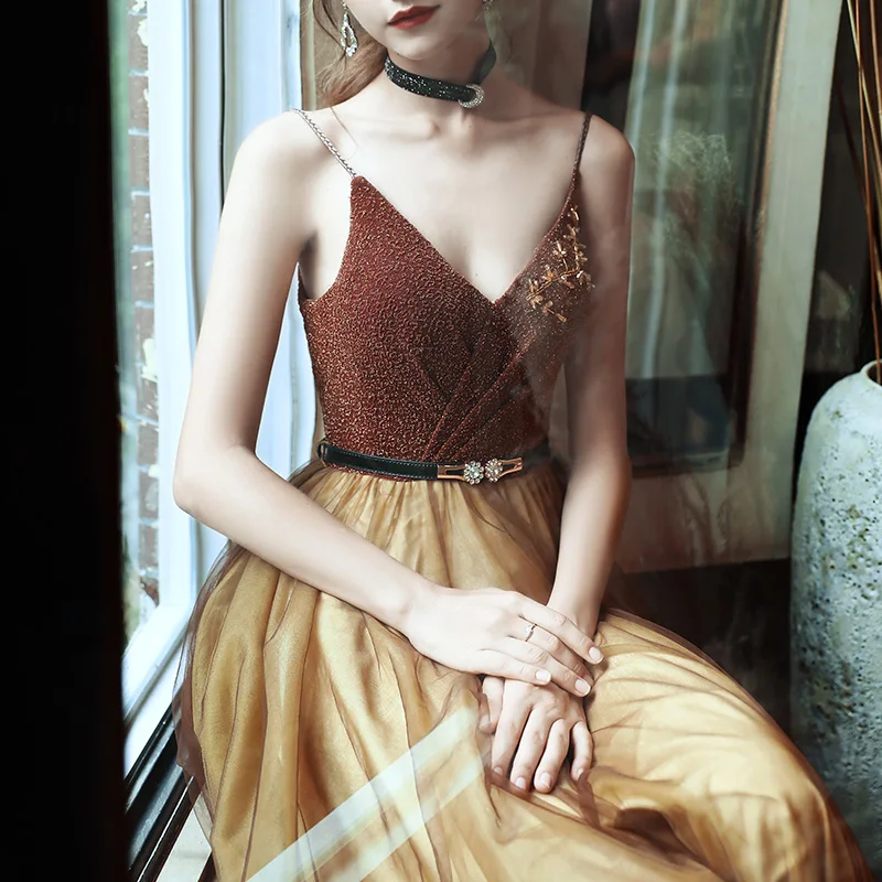 Vestidos De Gala тюлевые платья для выпускного вечера со стразами длинные Vestido Formatura Вечерние платья на тонких бретелях Robe De Soiree