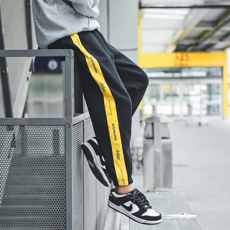 

Vertical Ze Produced 18aw National Trends Autumn Clothing Side Edge Printed MEN'S Casual Pants Japanese-style Sports Harem Pants