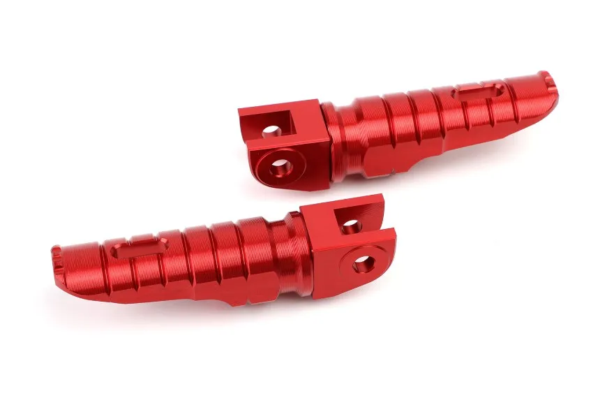 Areyourshop для поездок на мотоцикле DUCATI 899 959 1199 PANIGALE 1098 1198 пассажиров заднего подножки Алюминий покрышки для мотоциклов подножки - Цвет: Red