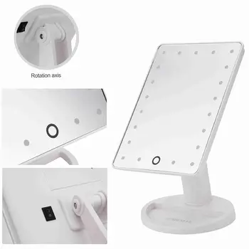 

21 LED Makeup Mirror Single-sided 360 Degree Rotating Cosmetic Mirror with Large Size