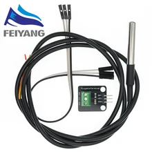 DS18B20 Temperatur Sensor Modul Kit Wasserdichte 100CM Digitale Sensor Kabel Edelstahl Sonde Terminal Adapter Für Arduino