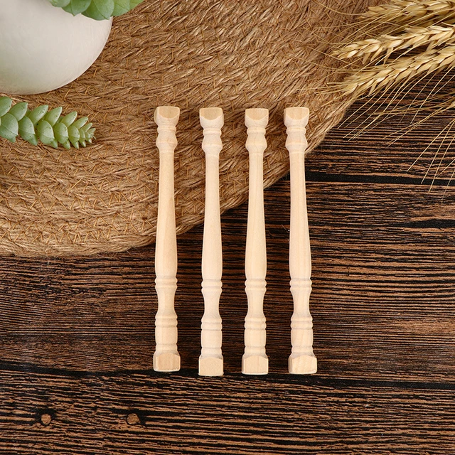 4pcs/set 1:12 Dollhouse Miniature Wooden Roman Pillar Model Furnitures Toys 2