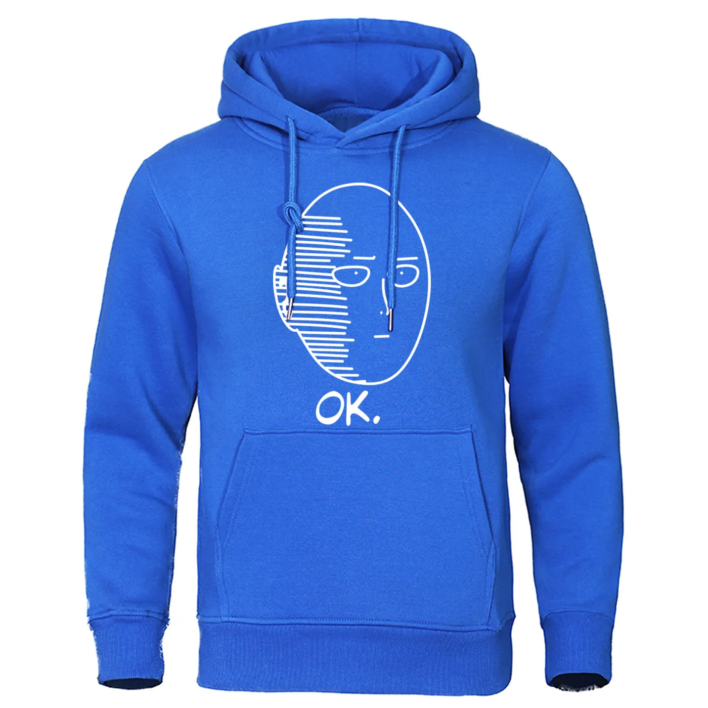 Осенняя Повседневная Толстовка с капюшоном One Punch Man, толстовка с капюшоном японского аниме, мужской пуловер Harajuku Saitama Sensei, Мужская модная уличная одежда
