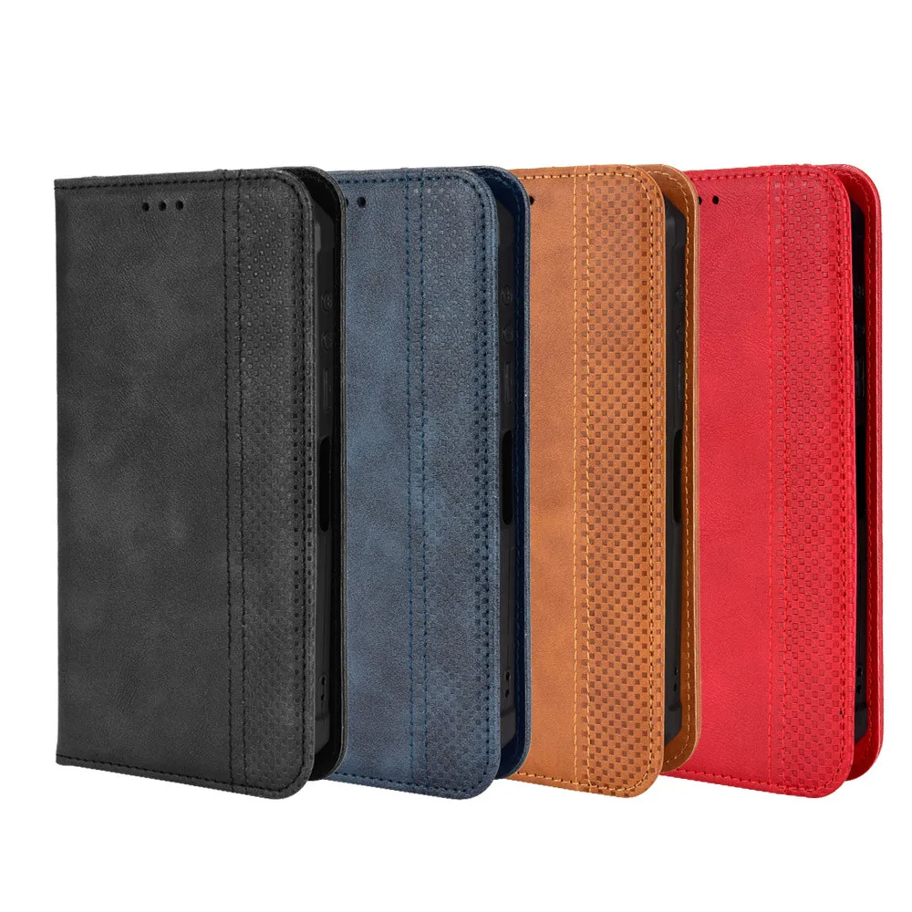 Luxury Flip PU Leather Wallet Case with Magnetic Adsorption