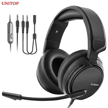 

UNITOP NUBWO N12 3.5mm Gaming Headset Music Headphones Stereo Over Ear Wired Earphones With Microphone For PC PS4 Skype Xbox One