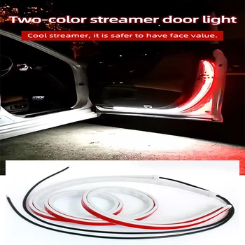 

2pcs Car Door Decoration Light Strips Car Styling Strobe Flashing Light Safety 12V LED Opening Warning LED Lamp Strip Waterproof
