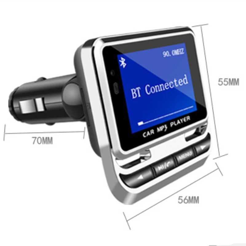 USB TF карта Поддержка MP3 музыкальный плеер Мобильные Телефоны Планшеты Dsp зарядное устройство комплект беспроводной связи bluetooth для автомобиля ЖК-дисплей Hands-Free fm-передатчик