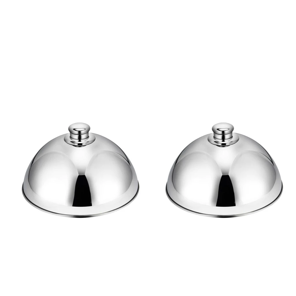2Pcs Cheese Melting Dome Steaming Cover Steak Cover Cloche Serving Dish Food Cover