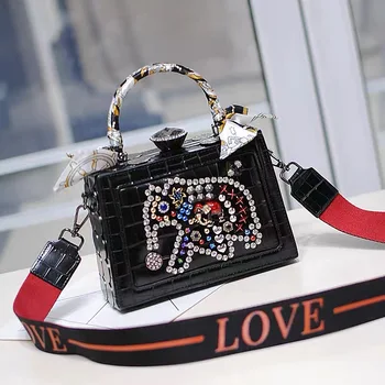 

Chinese brand high quality new fashion women's bag elephant rivet bag small handbag Single Shoulder Messenger