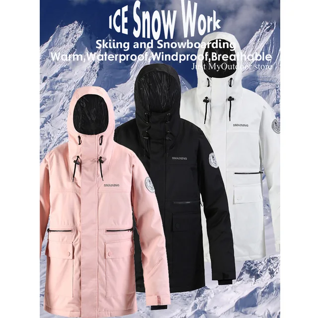 -30 Brand High Women's Snow Suit Wear Outdoor Sports Ski Costumes 15K Waterproof Snowboard Clothing Jacket Winter Coats Female