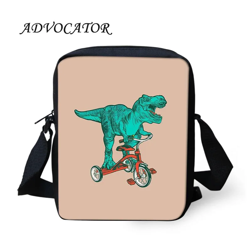 ADVOCATOR, милая сумка через плечо для подростков, с рисунком динозавра, для езды на велосипеде, повседневные сумки-мессенджеры, женская сумка для мальчиков, сумка-тоут