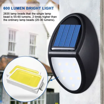 

Fashionable 600LM Waterproof Solar Power Security Wall Light Outdoor Patio Lamps