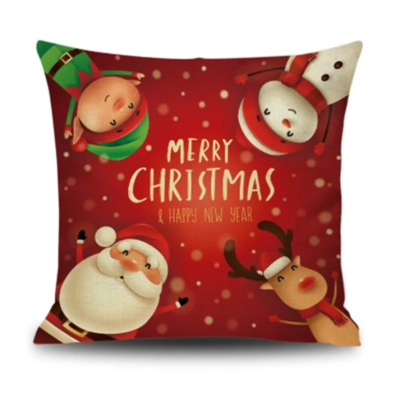 Merry Christmas Pillow Case Cushion Covers Navidad Christmas Decoration For Home Happy New Year Navidad Xmas