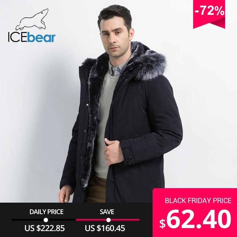4120.98руб. 72% СКИДКА|ICEbear 2019 Новая зимняя мужская куртка с капюшоном, мужская куртка высокого качества, Мужская одежда, модное Брендовое Мужское пальто MWD19928D-in Парки from Мужская одежда on AliExpress 
