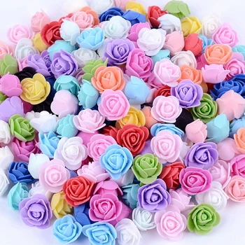 

500Pcs/Lot Mini PE Foam Rose Artificial Flower Head for Wedding Home Party Decoration DIY Wreath Box Handmade Craft Suppiles