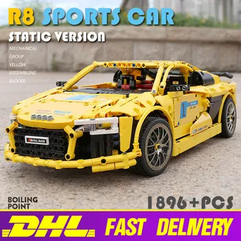 

Compatible MOC-4463 Technic Audis R8 V10 Second Generation Supercar Set Building Blocks Model Toys for Children