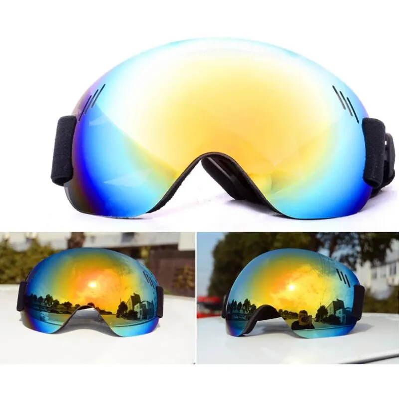 Лыжные очки для лыж и сноуборда анти-туман УФ Защита сферические линзы бескаркасные снежные спортивные очки для мужчин и женщин