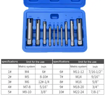 

5/6/9/10pcs Broken Tap Extractor Removal Tool Kits Removes 3 to 20mm 3/4 Claws