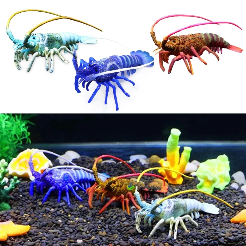 

Luminous Simulation Lobster Fish Tank Landscaping Ornament Simulation Crafts