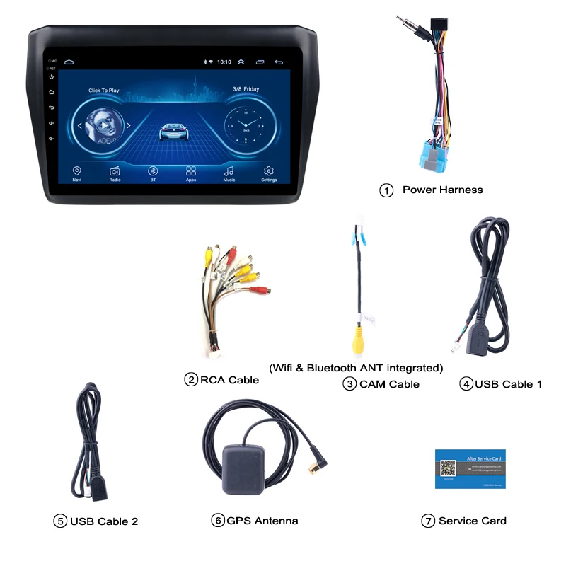 Android 8,1 для Suzuki Swift автомобильный DVD мультимедийный плеер gps Навигация стерео радио BT wifi
