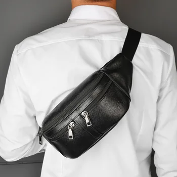 

waist bag men travel fanny pack casual phone pouch bags multi-pocket and multiple zipper chest pack high quality bum bags 2020