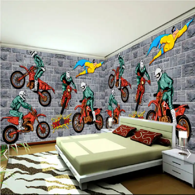 Kreatif Motocross Olahraga Besar Mural 3d Wallpaper Kamar Tidur Ruang Tamu Tv Latar Belakang Lukisan Tiga Dimensi Wallpaper Mural 3d Wallpaper 3d Wallpaperwallpaper Bedroom Aliexpress