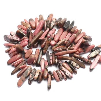 

10-18 mm Irregular Stick Shape Red Rhodonite Natural Stone Beads Strip Spacer Beads For Jewelry Making DIY Necklace Bracelet 15"