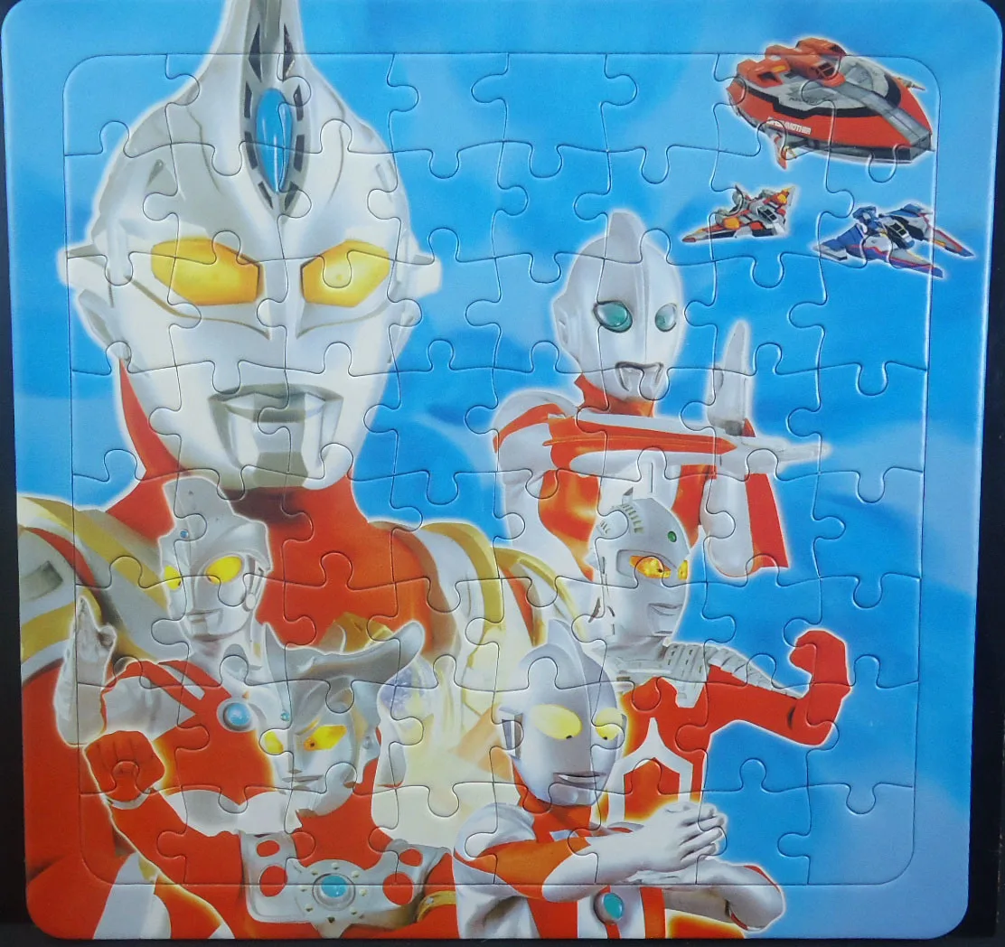 64 шт Ultraman головоломка плоская головоломка обучающая детская игрушка картонный, мультипликационный большой пазл
