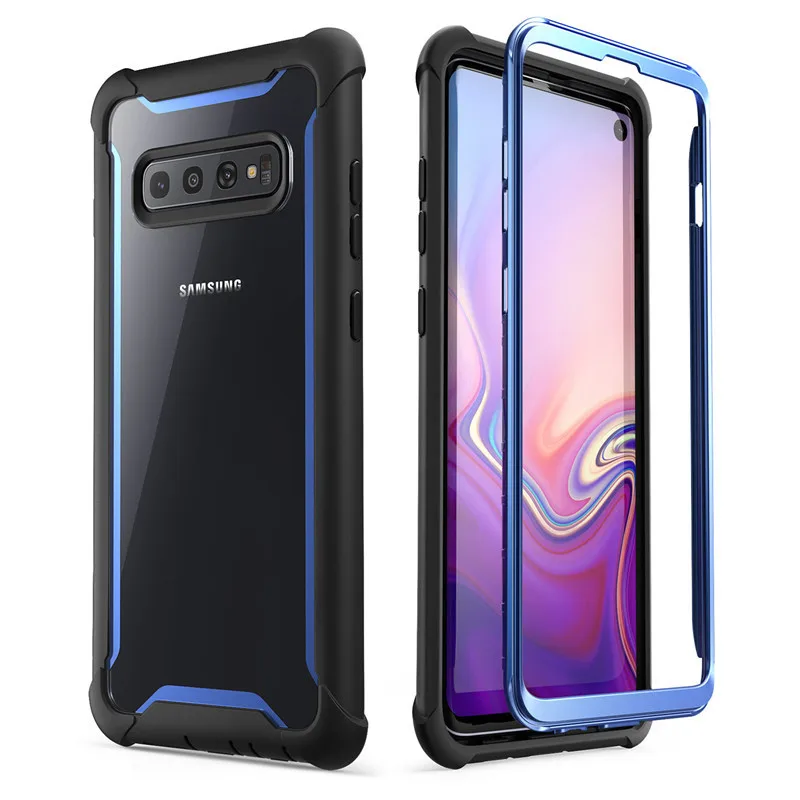 

For Samsung Galaxy S10 Case 6.1 inch i-Blason Ares Full-Body Rugged Clear Bumper Cover WITHOUT Built-in Screen Protector