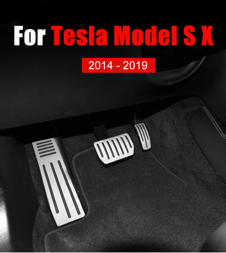 Накладка на педаль автомобиля из нержавеющей стали для Tesla модель S модель X акселератор топлива педаль тормоза Отдых Педали колодки коврик крышка аксессуары