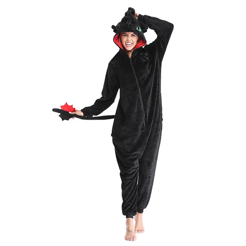 How to Train Your Dragon Toothless Anime Animal Onesie Cosplay Women Kids Train Your Night Fury Flannel Pajama E46762AC How to Train Your Dragon Toothless Anime Animal Onesie Cosplay Women Kids Train Your Night Fury Flannel Pajama E46762AC