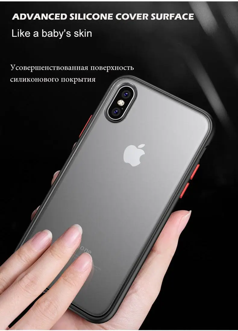 Красочное прозрачное матовое стекло с эффектом антиотпечатки чехол для iPhone 11 Pro Max X XS XR XS Max 8 7 6 6S Plus защитная задняя крышка