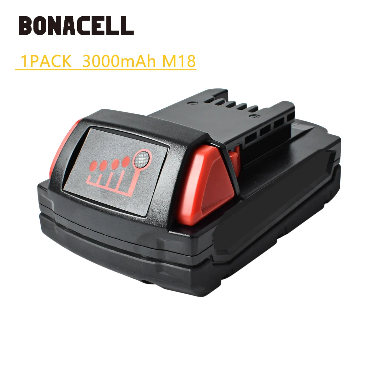 Bonacell 18V 9000 мА/ч, M18 XC литий-ионная Батарея для Милуоки 48-11-1815 M18B2 M18B4 M18BX L30 - Цвет: 1PACK 3.0Ah