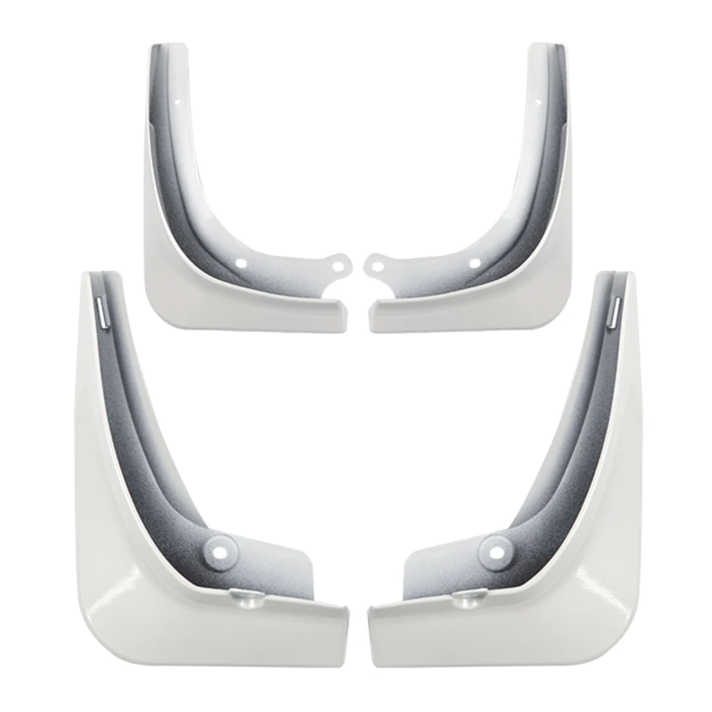 4pcs/Set White Car Splash Guards Mud Flaps MudGuards For Tesla Model 3 16-19