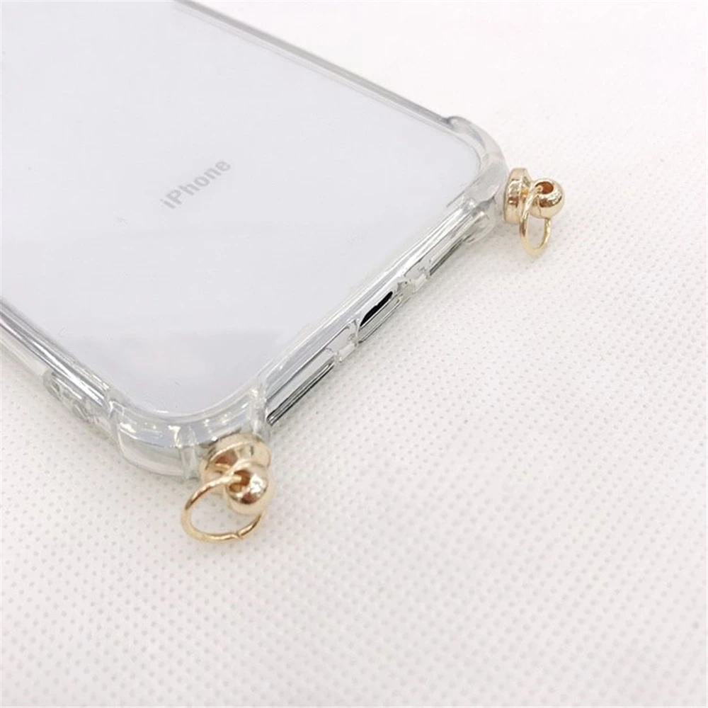 Transparent Shockproof Phone Case with Metal Ring and Soft Four-Corner Back Cover