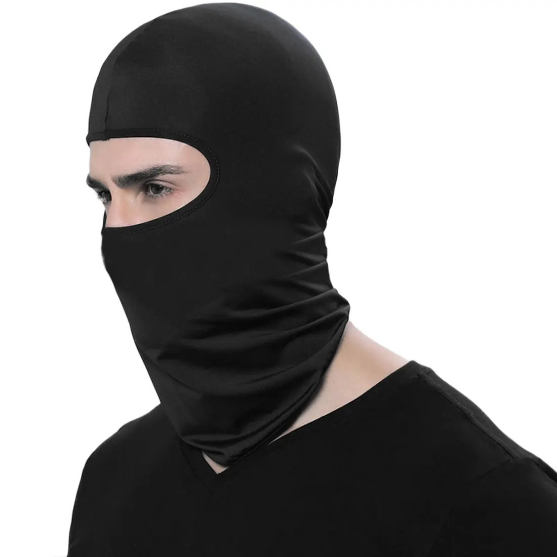 Горячая велосипедная маска для лица на открытом воздухе маска для лица Ультратонкий дышащий ветрозащитный Лыжная защита для шеи маска - Цвет: Black