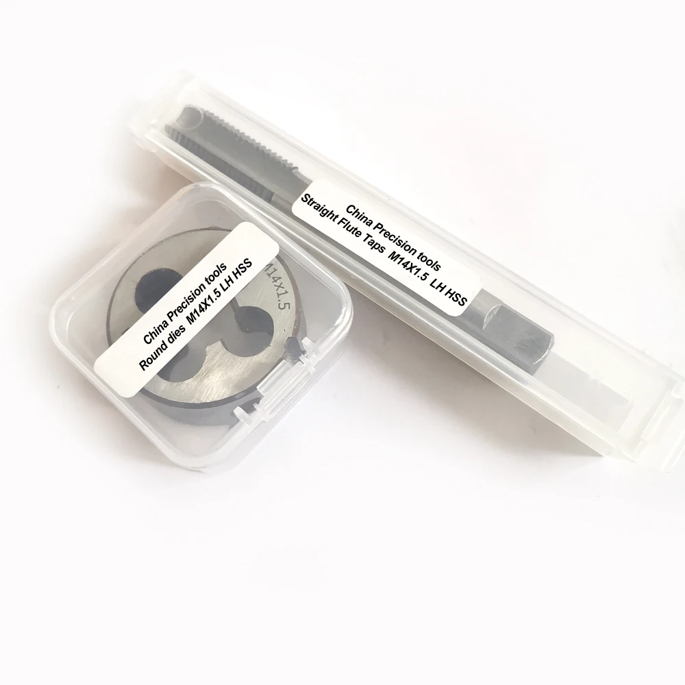 2PCS Metric M14 Left Hand Straight flute Tap and die set M14X2 M14X1.5