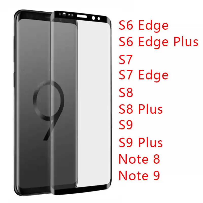 Закаленное стекло для Samsung Note 9 8 S9 S8 Plus S7 S6 Edge Защитное экрана Galaxy Not s 7 S 6