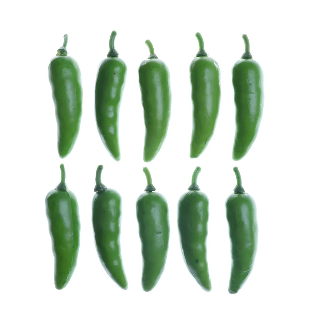Miniature Food Toy Dinning Fruit vegetables Bamboo Basket Food Dolls Cook House Miniature Accessories - Цвет: 10PCS  Green