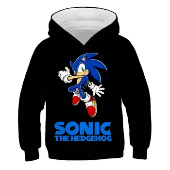 

Animated sonic 3D new fashion children's pullovers fall casual long-sleeved sweatshirts boys and girls casual sports hoodies