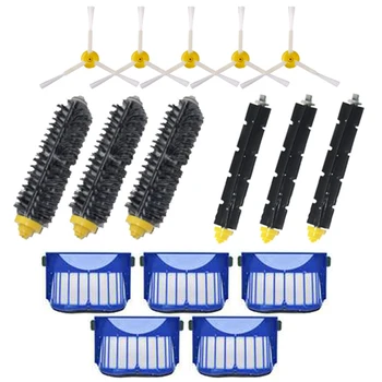 

Compatible for IRobot Roomba 600 Series Bristle&Flexible Beater Brush 3-Armed BrushFilters Kit Spare Parts Clean Kits
