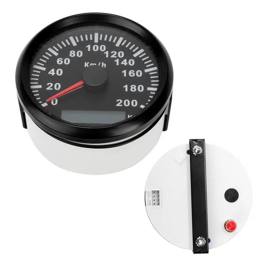 85 мм gps датчики спидометра Тюнинг Авто lcd скорость одометры 9-32 В mileometer 200 км/ч автомобильные аксессуары